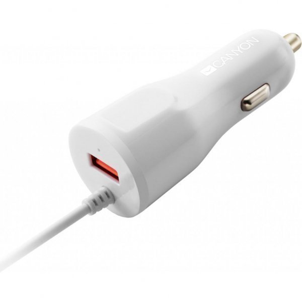 Зарядний пристрій CANYON 1xUSB car adapter (CNE-CCA033W)