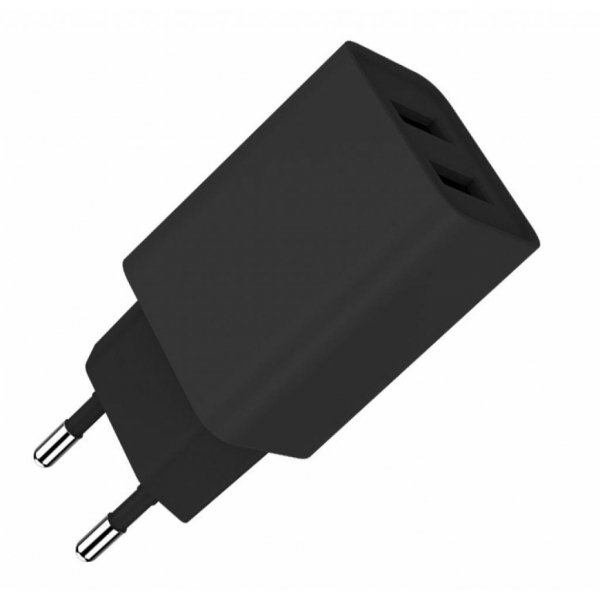Зарядний пристрій ColorWay 2USB AUTO ID 2.1A (10W) black (CW-CHS015-BK)