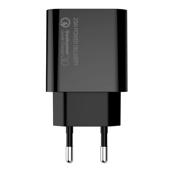 Зарядний пристрій Colorway Type-C PD / USB QC3.0 (20W) V2 black (CW-CHS025QPD-BK)