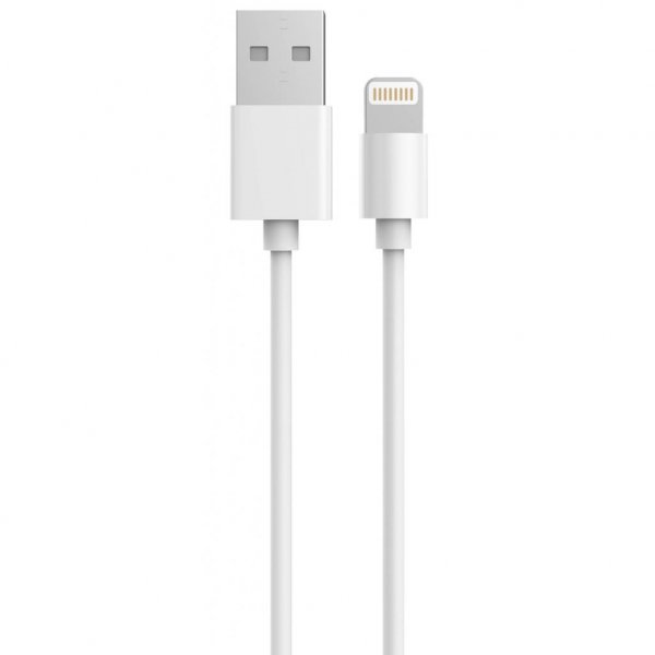 Зарядний пристрій Florence 1USB QC 3.0 + Lightning кабель White (FL-1050-WL)