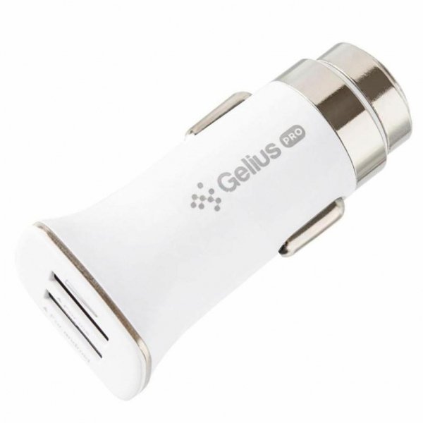 Зарядний пристрій Gelius Pro Apollo GP-CC01 2USB 3.1A, кабель iPhone X White (71433)