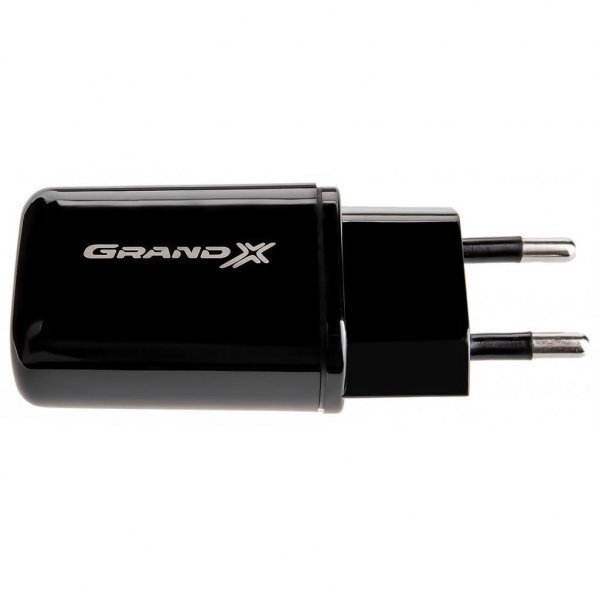 Зарядний пристрій Grand-X 5V 2,1A USB Black (CH-15B)