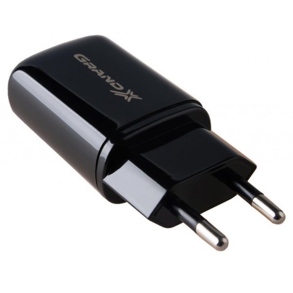 Зарядний пристрій Grand-X 5V 2,1A USB Black (CH-15B)