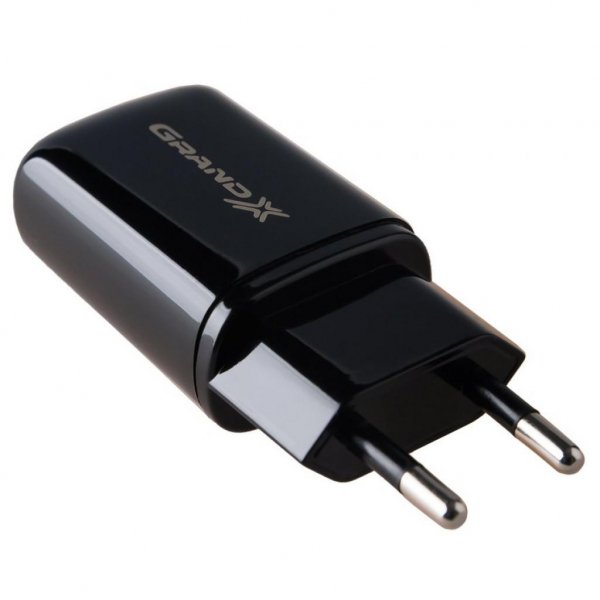 Зарядний пристрій Grand-X CH-15UMB (5V/2,1A + DC кабель 2,4А USB -> Micro USB 1m) Black (CH-15UMB)