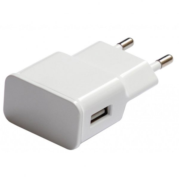 Зарядний пристрій Grand-X USB 5V 2,1A White + кабель USB -> Lightning, Cu (CH03LTW)