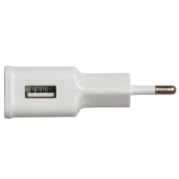 Зарядний пристрій Grand-X USB 5V 2,1A White + кабель USB -> Lightning, Cu (CH03LTW)