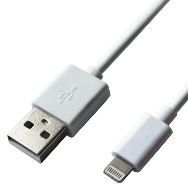 Зарядний пристрій Grand-X USB 5V 2,1A White + кабель USB -> Lightning, Cu (CH03LTW)