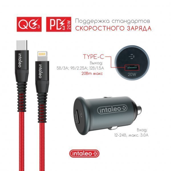 Зарядний пристрій Intaleo CCGQPD120L (1283126509964)