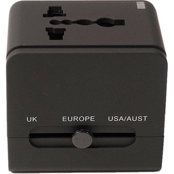Зарядний пристрій PowerPlant Міжнародний адаптер 220В + 2*USB max2.1A (DV00DV5067)