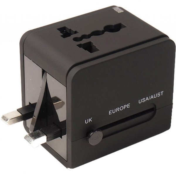 Зарядний пристрій PowerPlant Міжнародний адаптер 220В + 2*USB max2.1A (DV00DV5067) Зарядний пристрій PowerPlant Міжнародний адаптер 220В + 2*USB max2.1A (DV00DV5067)