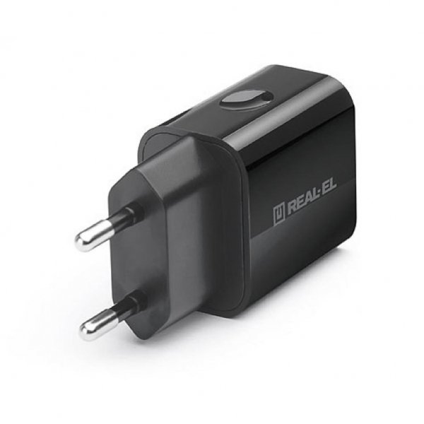 Зарядний пристрій REAL-EL CH-210 black (EL123160014)