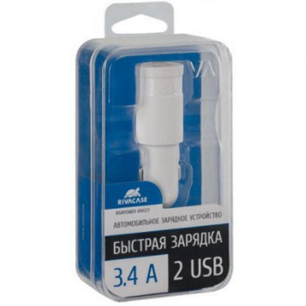 Зарядний пристрій RivaCase USB, 2 порта White (VA4223 W00 (White))