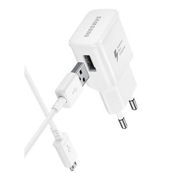 Зарядний пристрій Samsung Fast Charging (1*USB, 2A) + кабель micro-USB (EP-TA20EWEUGRU) Зарядний пристрій Samsung Fast Charging (1*USB, 2A) + кабель micro-USB (EP-TA20EWEUGRU)