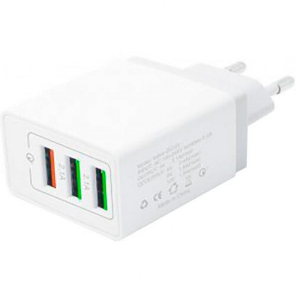 Зарядний пристрій XoKo QC-305 3 USB 5.1A White (QC-305-WH) Зарядний пристрій XoKo QC-305 3 USB 5.1A White (QC-305-WH)
