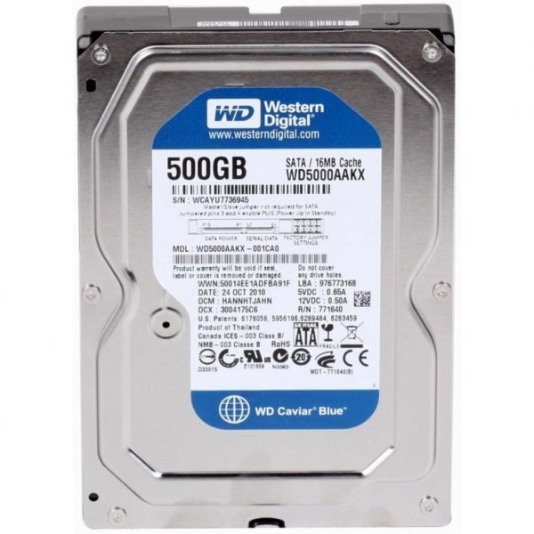 Жорсткий диск 3.5 500Gb Western Digital (WD5000AAKX)