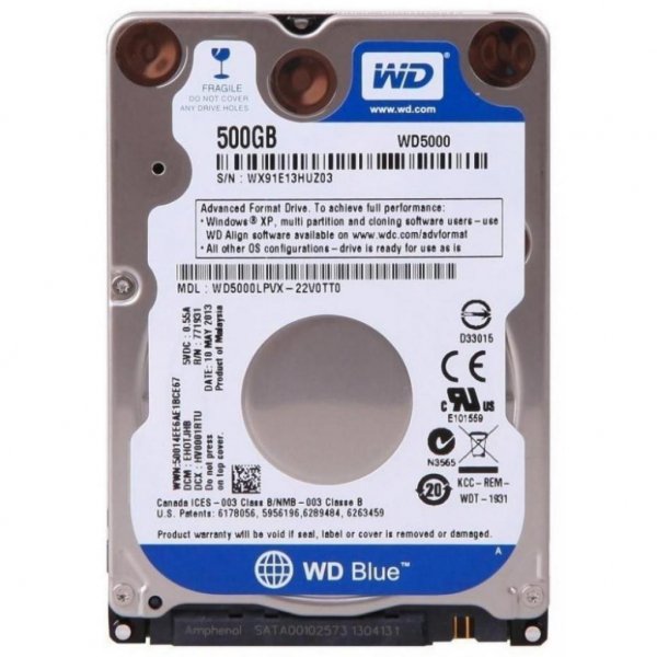 Жорсткий диск до ноутбука 2.5 500GB WD (WD5000LPCX_)
