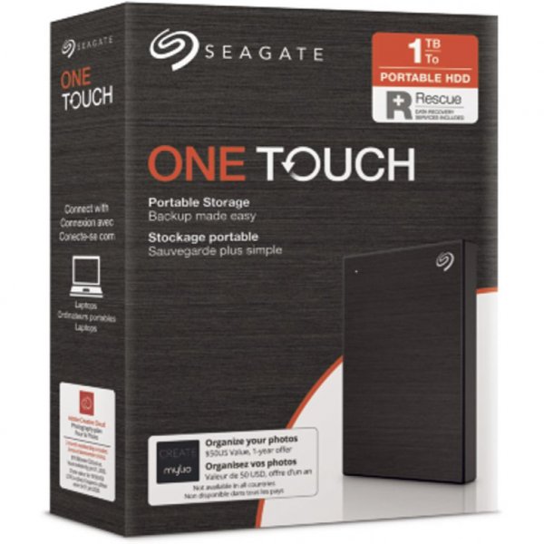 Зовнішній жорсткий диск 2.5 1TB One Touch USB 3.2 Seagate (STKB1000400)