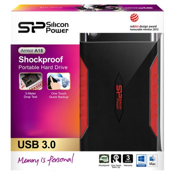 Зовнішній жорсткий диск 2.5 1TB Silicon Power (SP010TBPHDA15S3L)