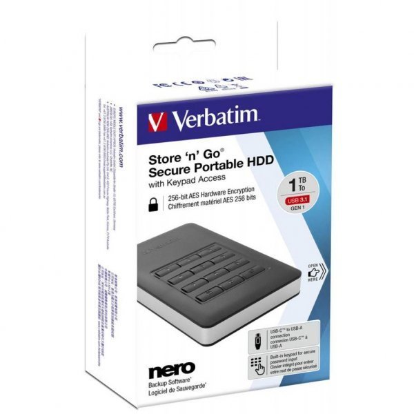 Зовнішній жорсткий диск 2.5 1TB Verbatim (53401) Зовнішній жорсткий диск 2.5 1TB Verbatim (53401)