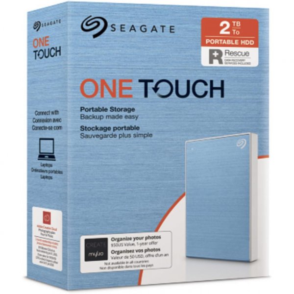 Зовнішній жорсткий диск 2.5 2TB One Touch USB 3.2 Seagate (STKB2000402)