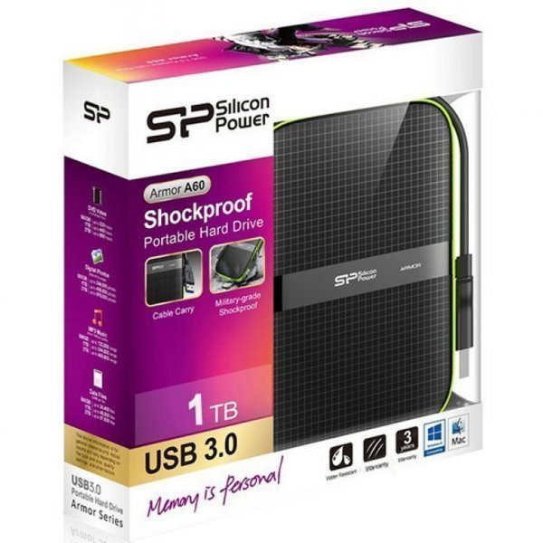 Зовнішній жорсткий диск 2.5 2TB Silicon Power (SP020TBPHDA60S3K)