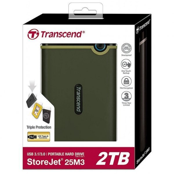 Зовнішній жорсткий диск 2.5 2TB Transcend (TS2TSJ25M3G)