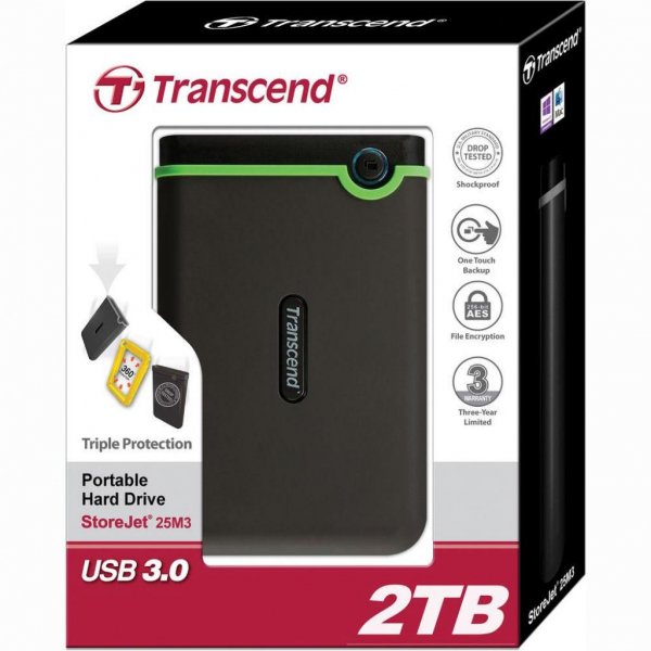 Зовнішній жорсткий диск 2.5 2TB Transcend (TS2TSJ25M3S)