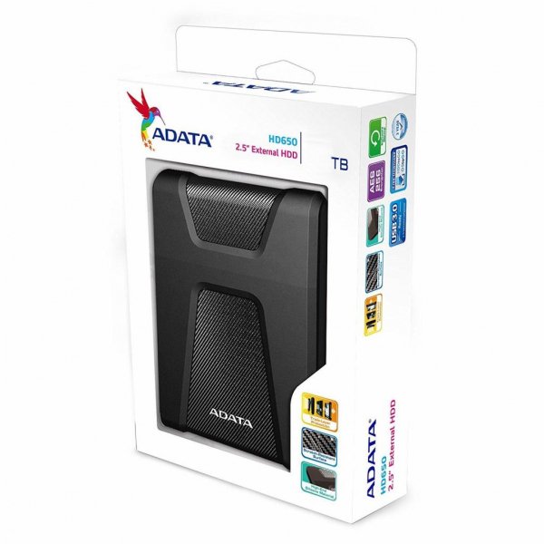 Зовнішній жорсткий диск 2.5 4TB ADATA (AHD650-4TU31-CBK) Зовнішній жорсткий диск 2.5 4TB ADATA (AHD650-4TU31-CBK)