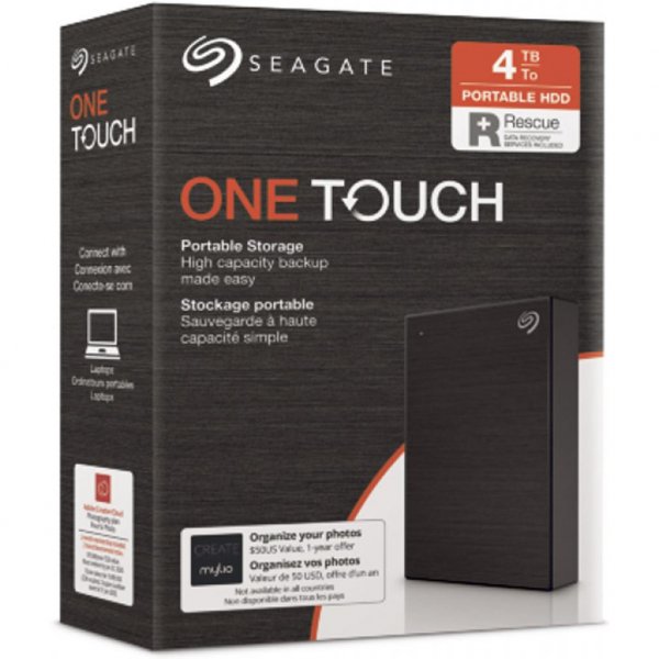 Зовнішній жорсткий диск 2.5 4TB One Touch USB 3.2 Seagate (STKC4000400)
