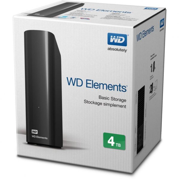 Зовнішній жорсткий диск 3.5 4TB WD (WDBWLG0040HBK-EESN)
